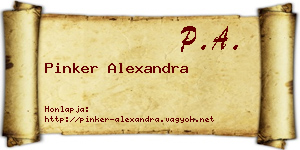 Pinker Alexandra névjegykártya